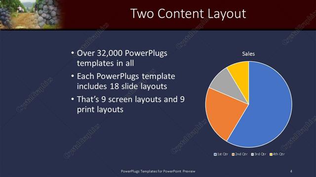 Two Content presentation slide layout