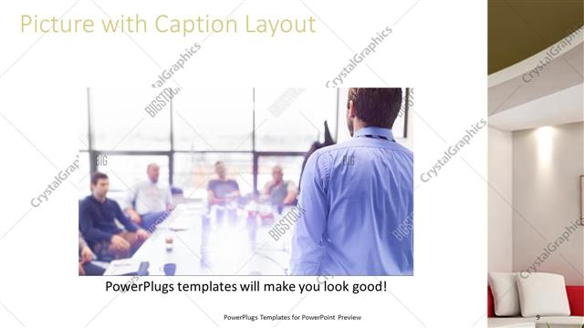 Picture with Caption presentation slide layout