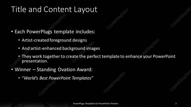 Title and Content presentation slide layout