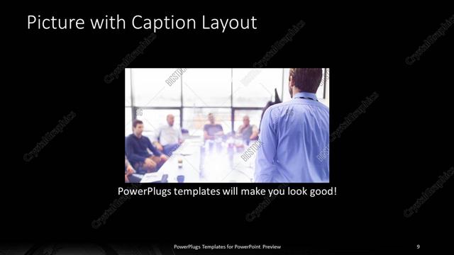 Picture with Caption presentation slide layout