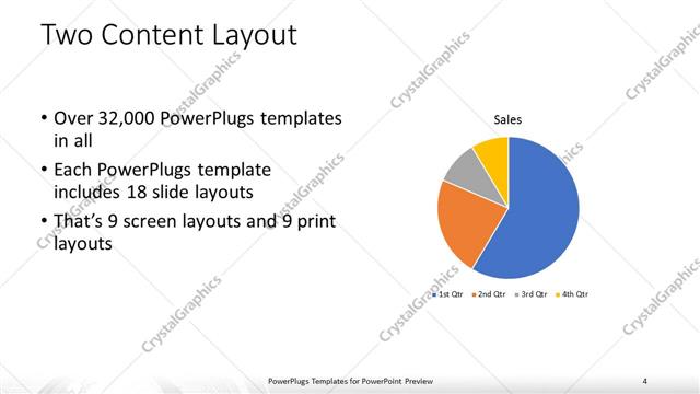 Two Content presentation slide layout