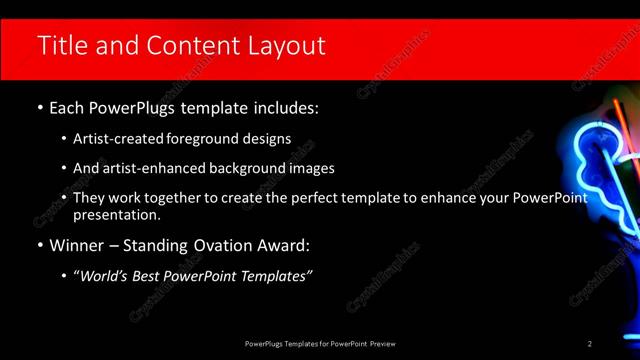 Title and Content presentation slide layout
