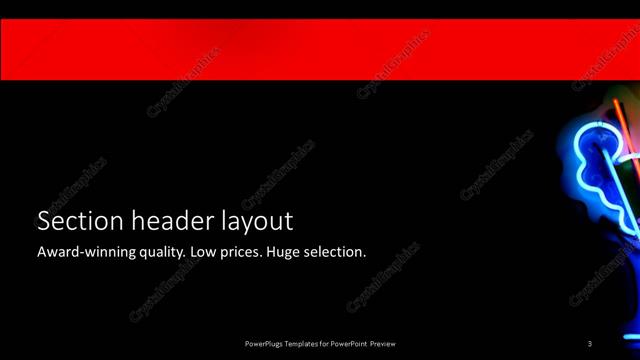 Section Header presentation slide layout