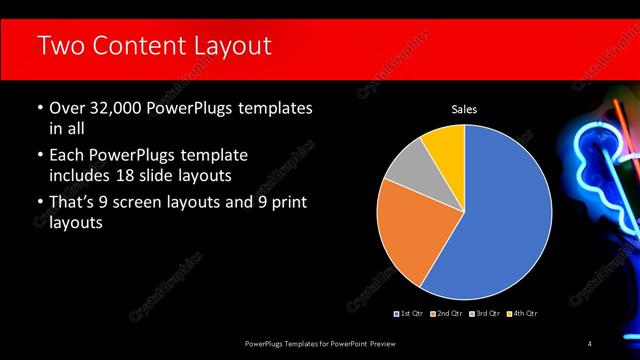 Two Content presentation slide layout