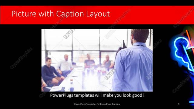 Picture with Caption presentation slide layout