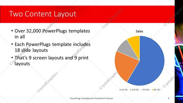Two Content presentation slide layout
