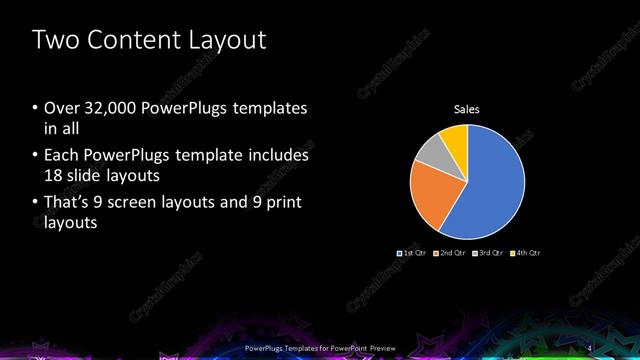 Two Content presentation slide layout