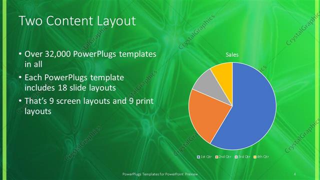 Two Content presentation slide layout