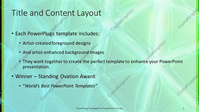 Title and Content presentation slide layout