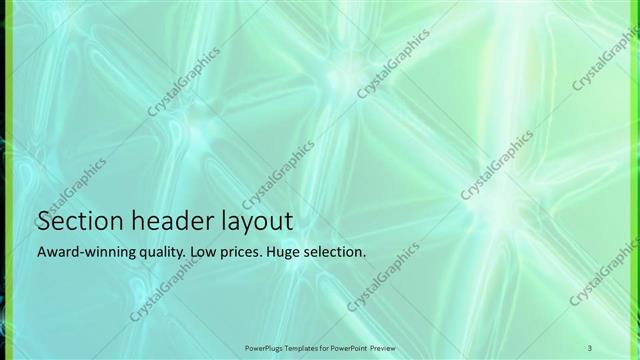 Section Header presentation slide layout