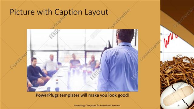 Picture with Caption presentation slide layout