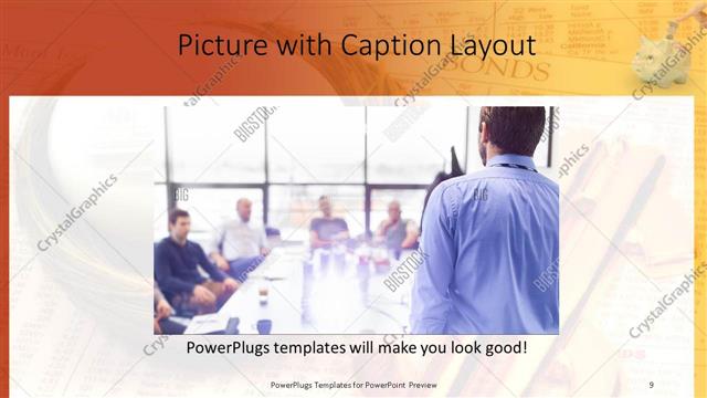 Picture with Caption presentation slide layout