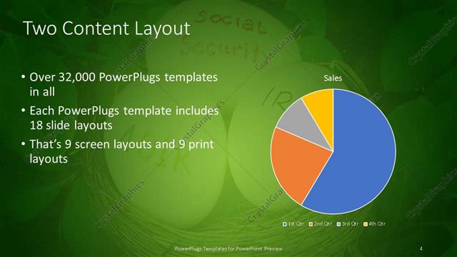 Two Content presentation slide layout