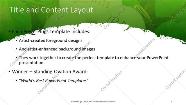 Title and Content presentation slide layout