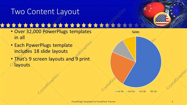 Two Content presentation slide layout