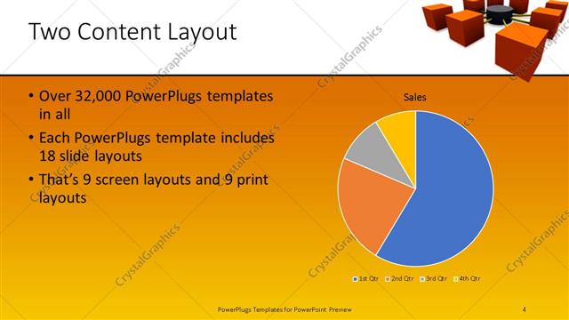Two Content presentation slide layout