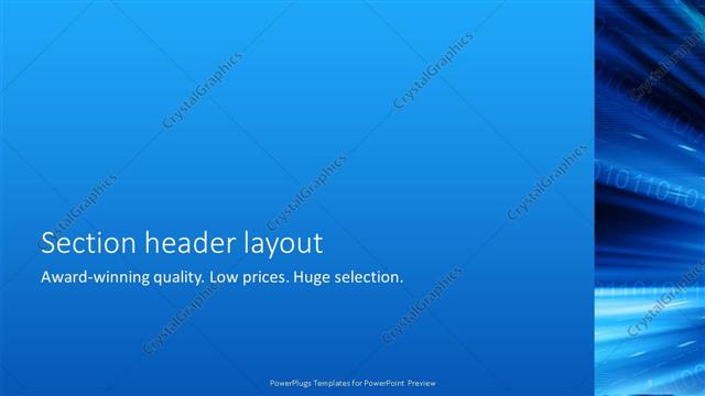 Section Header presentation slide layout