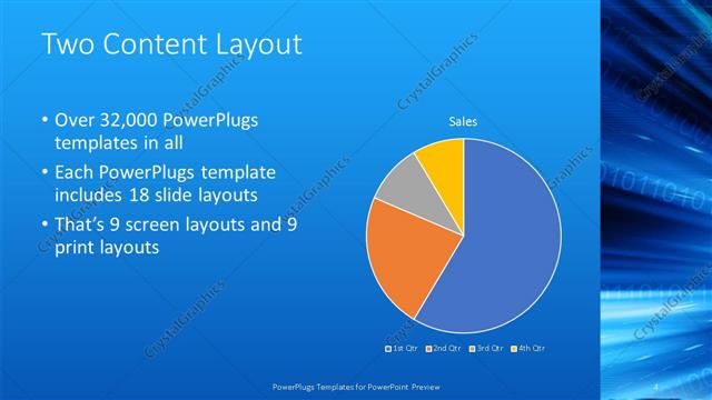 Two Content presentation slide layout