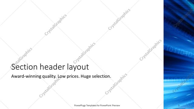 Section Header presentation slide layout