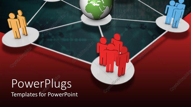  Presentation with earth network - Network of people from different races across the earth globe