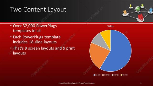 Two Content presentation slide layout