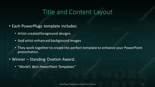 Title and Content presentation slide layout