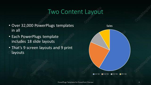 Two Content presentation slide layout