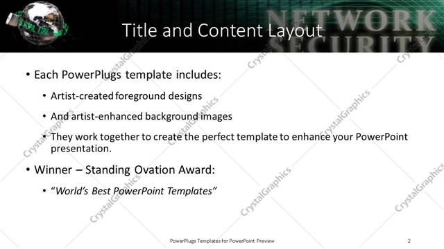 Title and Content presentation slide layout