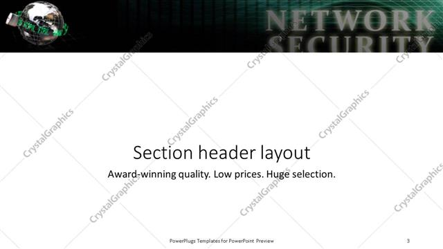 Section Header presentation slide layout