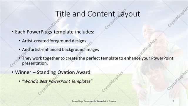 Title and Content presentation slide layout