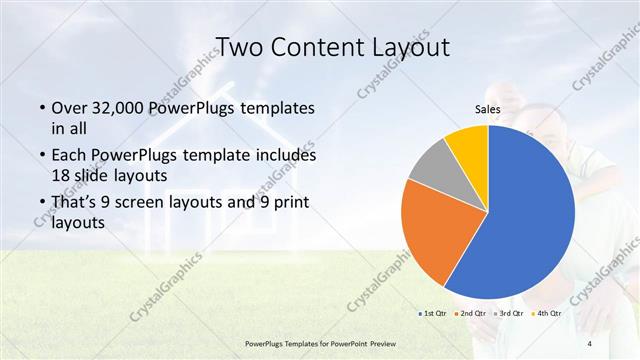 Two Content presentation slide layout