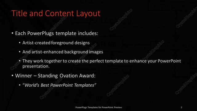 Title and Content presentation slide layout