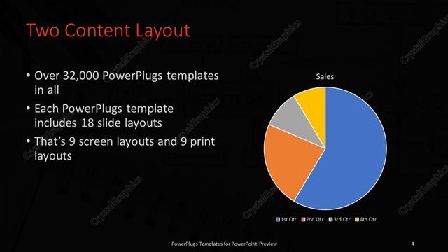 Two Content presentation slide layout