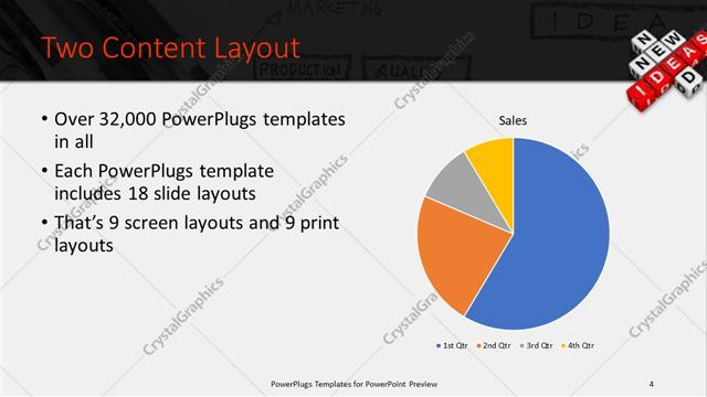 Two Content presentation slide layout