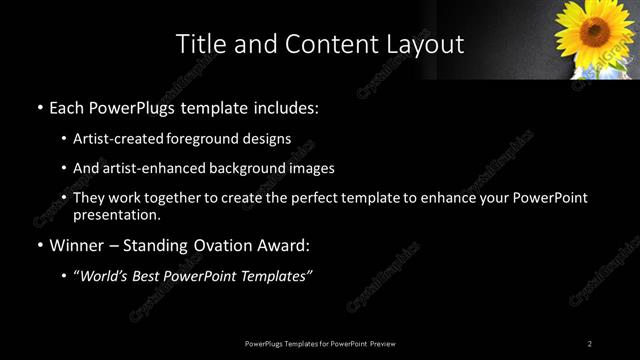 Title and Content presentation slide layout