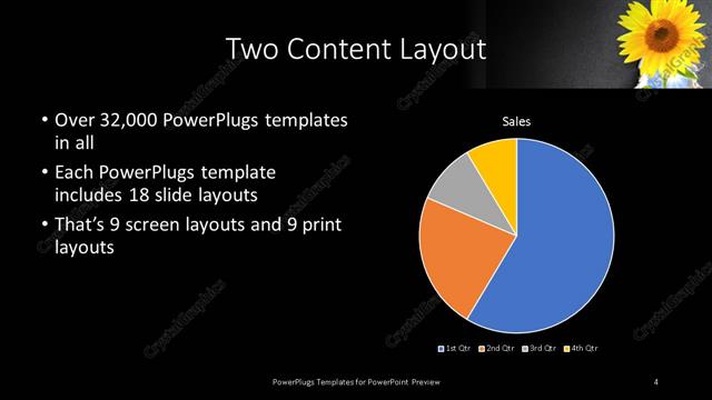 Two Content presentation slide layout