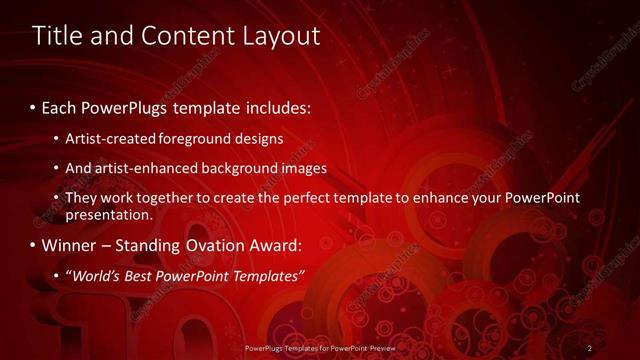 Title and Content presentation slide layout