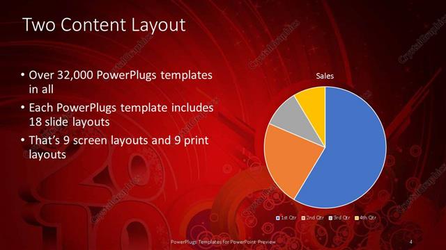 Two Content presentation slide layout