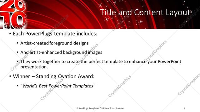 Title and Content presentation slide layout