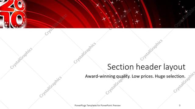 Section Header presentation slide layout