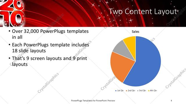 Two Content presentation slide layout