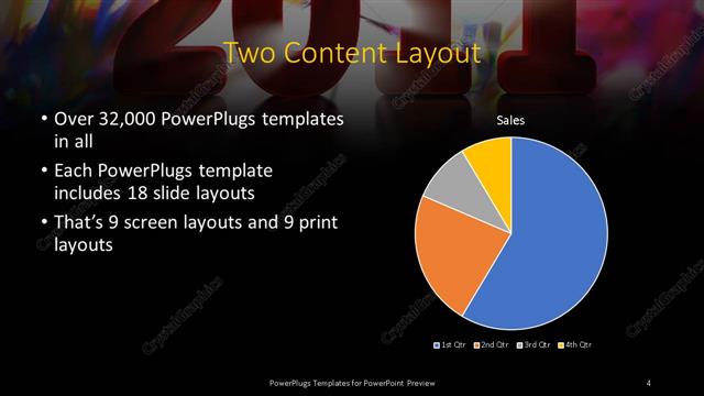 Two Content presentation slide layout