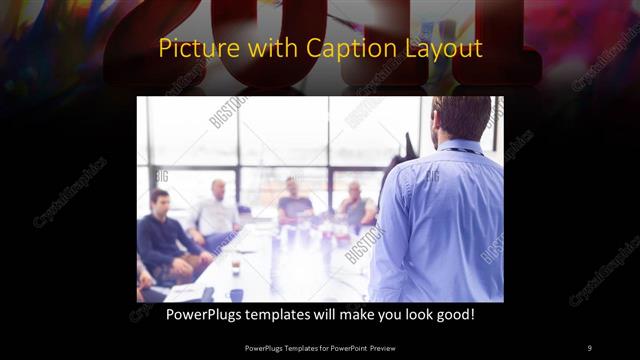Picture with Caption presentation slide layout