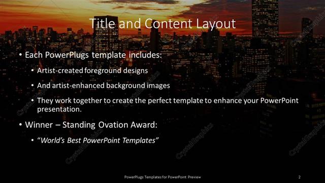 Title and Content presentation slide layout
