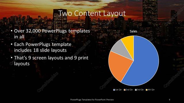 Two Content presentation slide layout