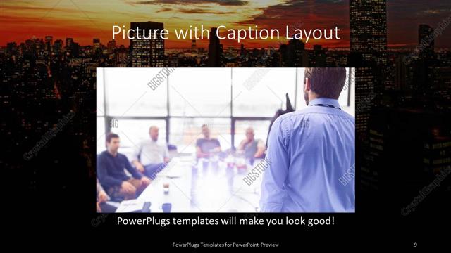 Picture with Caption presentation slide layout