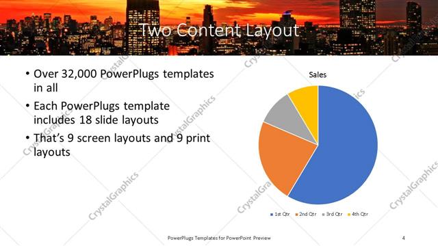 Two Content presentation slide layout