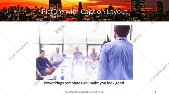 Picture with Caption presentation slide layout