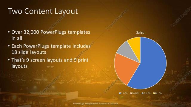 Two Content presentation slide layout