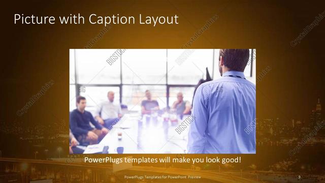 Picture with Caption presentation slide layout